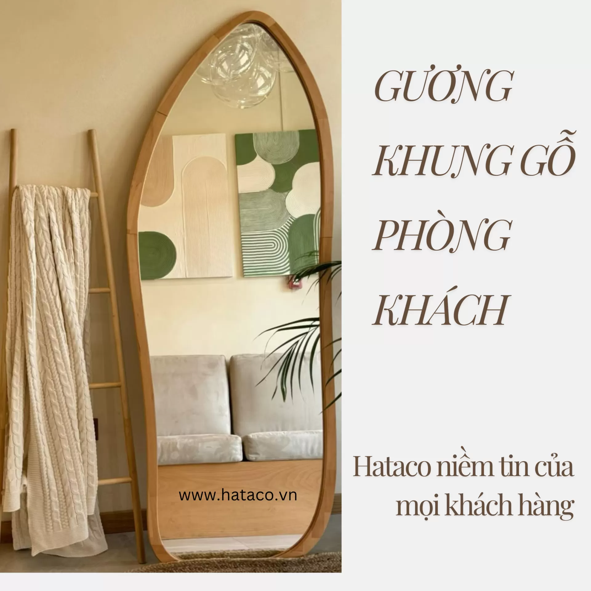 Nâng Tầm Không Gian Sống Với Gương Phòng Khách Hataco