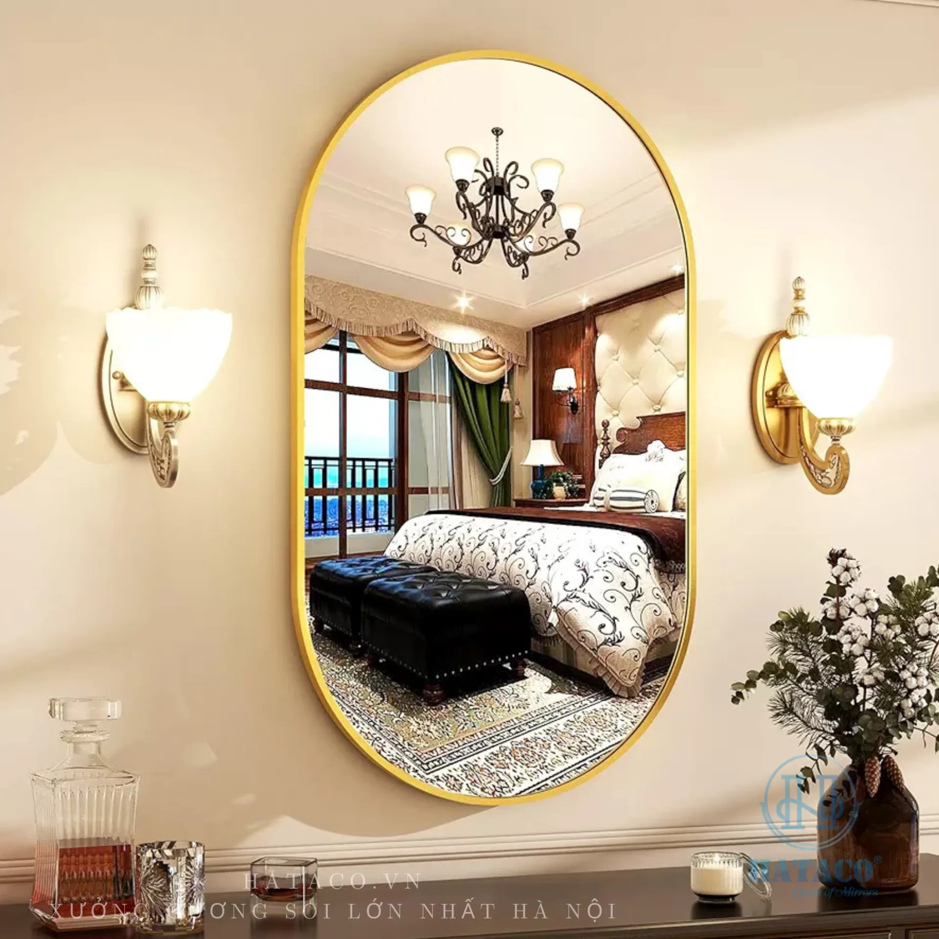 Báo giá gương nhà tắm khung inox và gương nhà tắm khung nhôm Hataco  –  hiện đại, sang trọng, giá xưởng