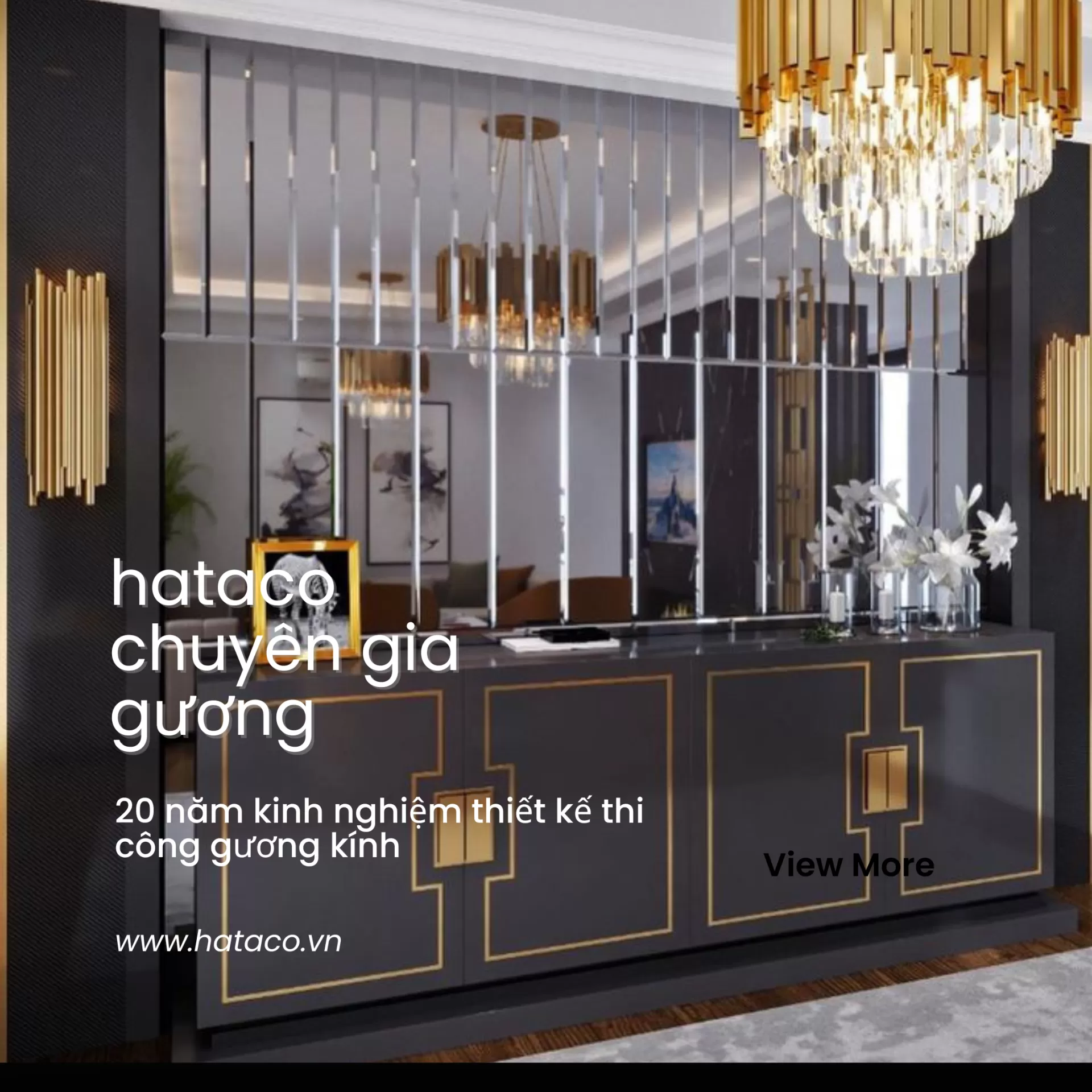 Báo giá gương trang trí phòng khách Hataco- Nâng tầm không gian sống với chi phí rẻ nhất