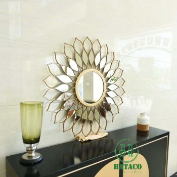 Gương HOA Kim Loại Mạ Vàng Cổ- VA80